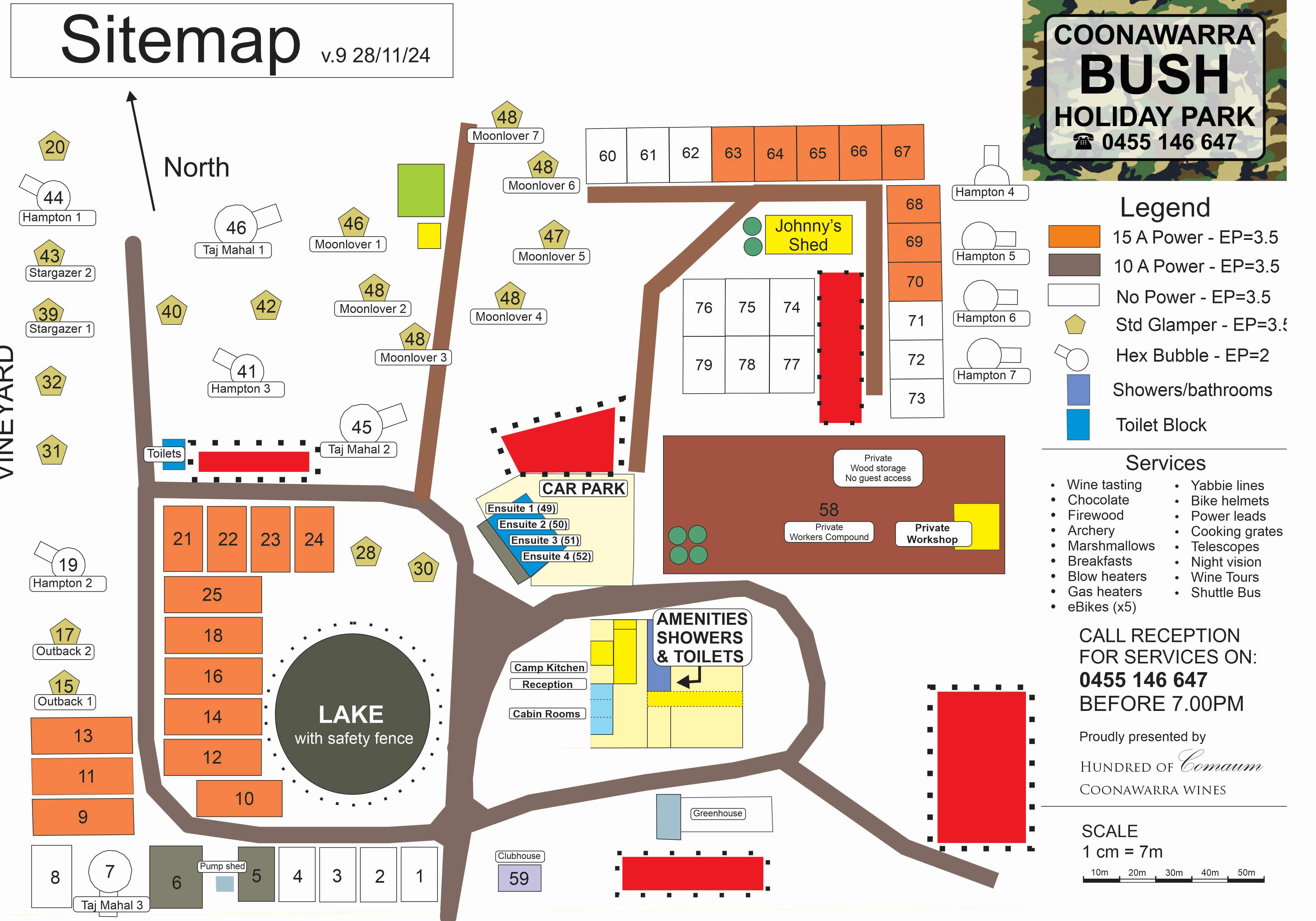 A site map of the whole park